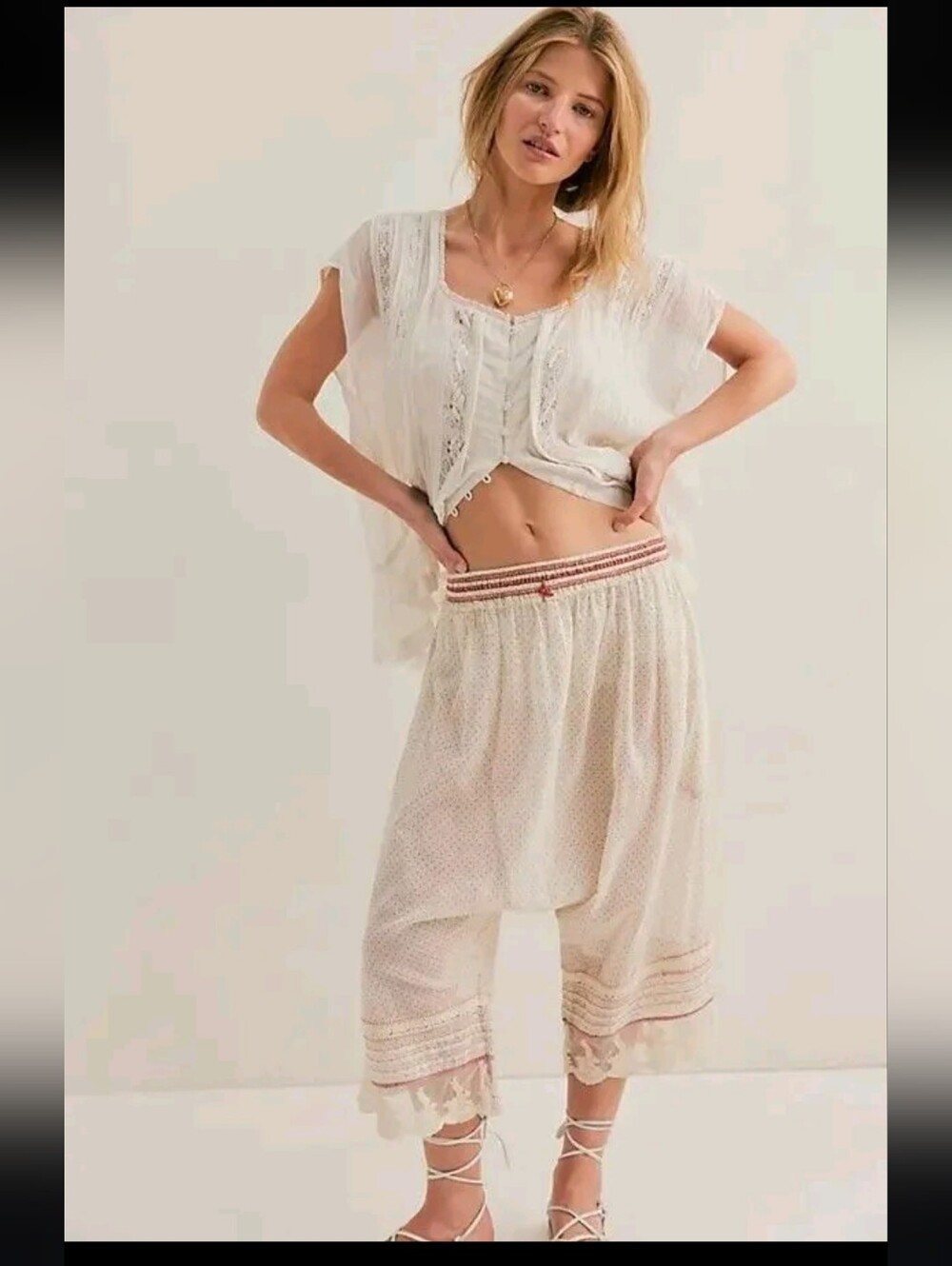 ❣️🪷NWT Free People FP Intimately Endless Afternoon Bloomers (Harem style) S🌙